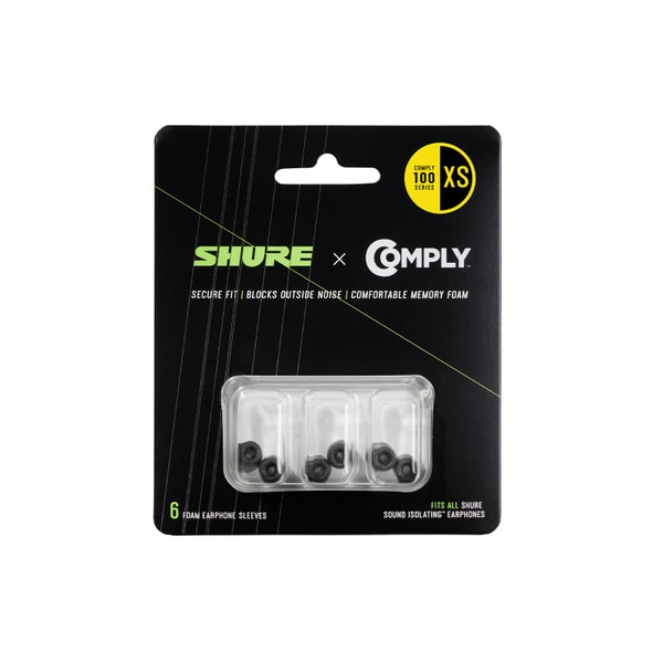 Main product image for Shure EACYF1-6XS 6 Pack 100 Series Extra-Small Multipack Foam Sleeves for Earphones242-4385